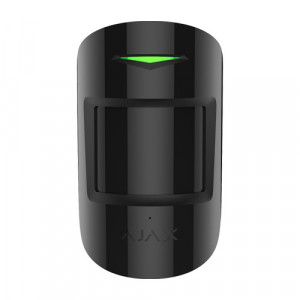 Detector miscare si spargere geam wireless Ajax CombiProtect Jeweller, distanta miscare 12m, distanta geam 9m, imunitate animale 20kg, DualTone, distanta 1200m, autonomie 5 ani, negru