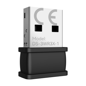 Dongle USB wireless pentru DVR Hikvision, suporta Wi-Fi 6, standard wireless IEEE802.11ax/b/n, frecventa 2.4 GHz, rata date 20 Mbps pentru conectarea cu un DVR, antena interna, dimensiuni 21 x 15 x 7.7 mm