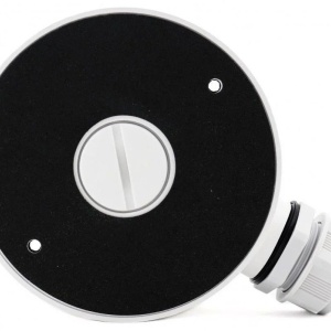 Doza jonctiune camera supraveghere Hikvision DS-1280ZJ-DM18, material aliaj de aluminiu, montaj pe perete sau tavan, management cabluri, rezistenta la intemperii, design compact, accesorii fixare - Img 3