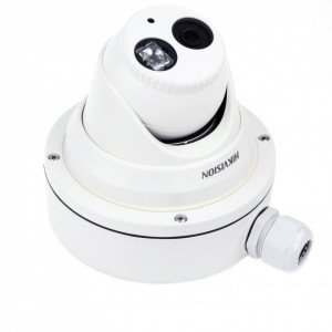 Doza jonctiune camera supraveghere Hikvision DS-1280ZJ-M, material aliaj de aluminiu, culoare alb Hikvision, montaj pe perete sau tavan, gestionare eficienta cabluri, rezistenta la intemperii, accesorii fixare incluse - Img 2