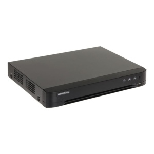 DVR HikVision AcuSense 16 canale iDS-7216HQHI-M2/X tehnologie Deep Learning, Recunoastere faciala 4 ch, Protectie perimetru 8 ch, AcuSearch, 3K/5MP Lite, H.265 Pro+, 2 sloturi HDD, Audio prin coaxial, Hybrid 5 in 1