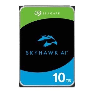 HDD intern Seagate SkyHawk AI 10TB ST10000VE pentru supraveghere video SATA III 3.5”, 7200RPM, 256MB cache, optimizat 24/7 pentru DVR/NVR, suport pana la 64 camere HD, senzori RV si fiabilitate ridicata