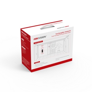 Kit control acces facial HikVision DS-KAS321 terminal DS-K1T321MFWX, camera 2MP, Wi-Fi, amprenta, card M1, ecran 2.4 inch, electromagnet DS-K4H255S 272kg, suport LZ, buton exit touchless DS-K7P07 inox, include 3 carduri M1