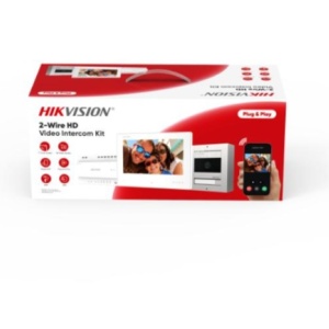 Kit videointerfon IP WiFi Hikvision DS-KIS603-P(C) 2MP, ecran 7 inch TFT tactil, Full HD 1080p, unghi 129°, audio bidirectional, Mifare 13.56MHz, PoE, WiFi 2.4GHz, detectie miscare, WDR, slot TF 32GB, IP65, montaj aparent - Img 2