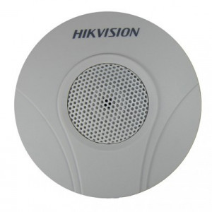 Microfon supraveghere omnidirectional Hikvision DS-2FP2020, sensibilitate ridicata, sunet clar si natural, protectie la trasnet si polaritate inversa, constructie robusta RoHS, ideal pentru sisteme audio si securitate