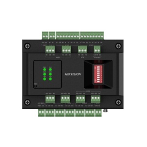 Modul extensie control 2 usi Hikvision DS-K2M002X, comunicare RS-485 (OSDP) sau Wiegand, montaj pe sina DIN, suporta incarcare baterie backup, indicatori LED status alimentare/comunicare/usa, gestionare securizata - Img 2
