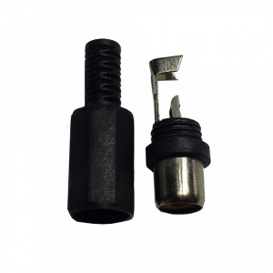 Mufa RCA mama Mekpro MK030-RCAMN, constructie din plastic rezistent, culoare neagra, ideala pentru conexiuni audio si video in sisteme de securitate sau multimedia, montaj facil pe cablu, conexiune stabila si sigura - Img 2