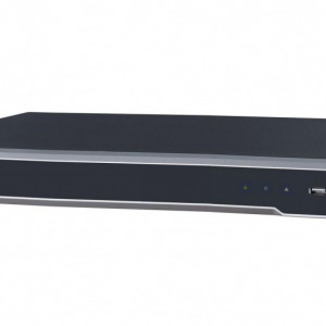 NVR 16 canale HikVision DS-7616NI-I2/16P, rezolutie 4K 12MP, 16 porturi PoE integrate, latime banda 160Mbps, 2x slot HDD pana la 8TB, HDMI 4K, suport camere termice/ANPR/Fisheye, H.265+, iesire video independenta VGA