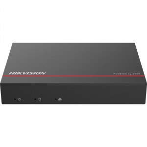 NVR IP 4 canale Hikvision DS-E04NI-Q1/4P(SSD 1T), stocare SSD 1TB inclusa, 4 porturi PoE, tehnologie eSSD pentru consum redus, compresie H.265+, latime banda 40Mbps, decodare 1080p, design compact si silentios