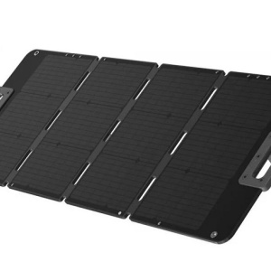 Panou solar portabil EZVIZ DS‑100W, pliabil 100 W pentru incarcare statii PS300/PS600, tensiune deschis circuit 23.8 V, curent deschis 5.33 A, IP67, conector MC4, cablu 16 AWG 1000 mm, eficienta 23%, temperaturi operare −20°C ~ 60°C, dimensiuni pliat 540×