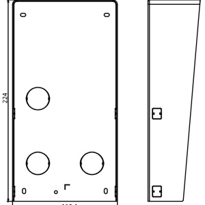 Protectie ploaie HikVision DS-KABD8003-RS2, montaj aplicat pentru 2 module videointerfon, compatibil DS-KD8003-IME1 si DS-KD8003-IME2, material otel SECC, design rezistent, protectie intemperii, finisaj profesional - Img 6
