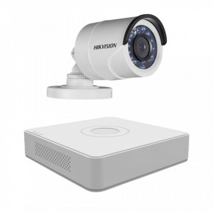 Sistem supraveghere exterior Hikvision 1 camera 1.3MP MK076-KIT25