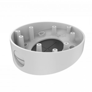 Suport tavan HikVision inclinat DS-1281ZJ-DM23, material aliaj de aluminiu, culoare alb Hikvision, montaj special pentru camere tip Dome, rezistent la exterior, design ergonomic, accesorii instalare profesionale