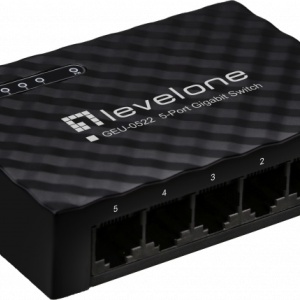 Switch Gigabit Level1 GEU-0522 Unmanaged, 5 porturi 10/100/1000Mbps, suport Jumbo Frames 15K, eficienta IEEE 802.3az, arhitectura non-blocking, auto-learning MAC 2K, montaj desktop sau perete, fanless - Img 2