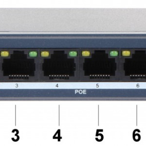 Switch PoE unmanaged HikVision DS-3E0109P-E/M(B), 8 porturi Fast Ethernet PoE, 1 port Uplink, transmisie pana la 300m, functia VIP port, protectie supratensiune 6KV, Intelligent PoE Management, carcasa metalica - Img 2