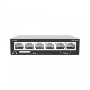 Switch UNV 4 porturi PoE 2 Porturi Uplink RJ45 NSW2020-6T-POE-IN