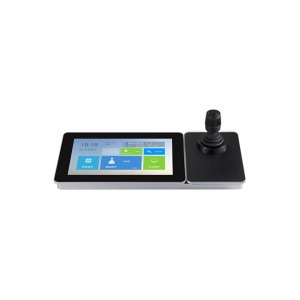 Tastatura de control retea Hikvision DS‑1600KI(B), cu sistem Android integrat pentru functii puternice, ecran touch usor de utilizat, configurare flexibila prin retea, compatibila cu camere, NVR si DVR pentru operare avansata