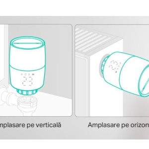 Termostat inteligent TP‑Link Kasa KE100 Kit, control precis temperatura calorifere, programe si timere automate, control vocal Alexa/Google/Siri, protectie impotriva inghetului, aplicatie mobila, compatibil M30x1.5, necesita hub Kasa - Img 2