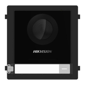 Videointerfon 2‑Wire IP HikVision DS‑KD8003Y‑IME2/S, camera fisheye 2 MP cu IR, buton apel, control 2 incuietori, IP65, configurare web, alimentare 12 V/500 mA pentru 1 incuietoare, carcasa inox