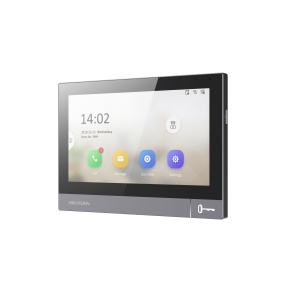 Videointerfon IP HikVision DS-KH8381-WTE1, monitor interior 7″ IPS touch 1024×600, PoE/Wi-Fi, audio bidirecțional, Hik-Connect, 8 intrări alarmă, 4 relee, microSD up to 128 GB, RS-485, control acces ușă - Img 2