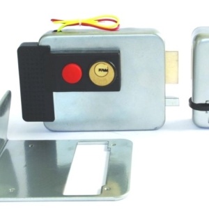 Yala electromagnetica aplicata 1913D varianta pe dreapta, kit complet cu butuc si 3 chei incluse, alimentare 12V AC, buton deschidere manuala interior, functie de blocare, finisaj otel vopsit, 120x105x35mm