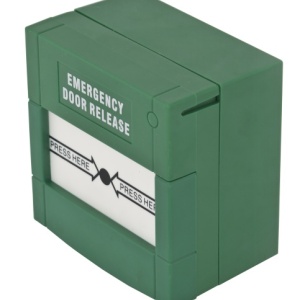 Buton iesire urgenta OEM IP24D CPK-861A+ cu 2 relee pentru sisteme securitate, carcasa plastic 86x86x56 mm, functionare NC/NO COM, armare cu cheie, tensiune maxima releu 30V/2A, operare -30°C +70°C