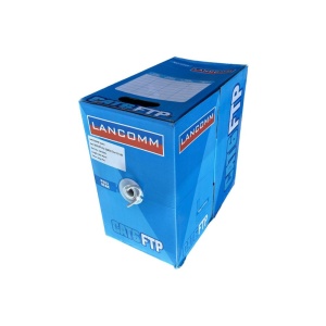 Cablu retea FTPcat.6Lancomm, ecranat cu folie de aluminiu, conductor CCA, 4 perechi torsadate, ideal pentru retele Gigabit si protectie impotriva interferentelor, lungime rola 305m, instalari profesionale