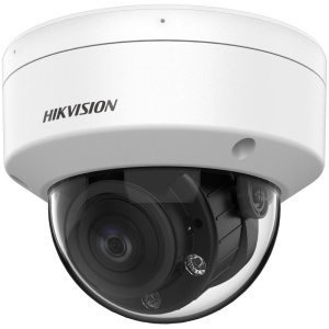 Camera supraveghere analogica Hikvision dome 2 MP DS‑2CE50DF3T‑VPLSE(2.8mm), Smart Hybrid Light ColorVu cu iluminare flexibila, WDR 130 dB, 3D DNR, lumina alba/IR pana la 40 m, audio pe coaxial cu microfon, IP67 si IK10