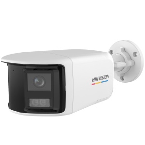 Camera supraveghere analogica Turbo HD Hikvision ColorVu turret dual‑lens 3K DS-2CE12KF3TP-DLS, imagine 180°, rezolutie 3328×1504, Smart Hybrid Light, IR si white light 40m, WDR 130dB, 3D DNR, microfon, IP67