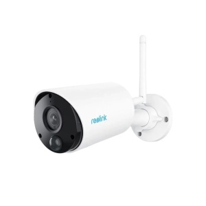 Camera supraveghere exterior Reolink 3MP B320 Super HD, alimentare acumulator, compatibila panou solar, conectivitate Wi-Fi, detectie inteligenta persoane si vehicule, vizualizare nocturna, audio bidirectional, protectie IP65