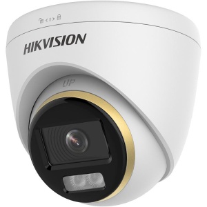 Camera supraveghere HikVision Turret 3K DS-2CE72KF3T-LE(2.8mm), Turbo HD ColorVu, Smart Hybrid Light (IR 40m, Lumina Alba 40m), 130 dB True WDR, PoC (Power over Coax), protectie IP67, lentila 2.8mm, carcasa metalica, imagine color 24/7
