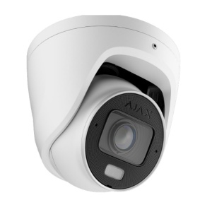 Camera supraveghere IP Ajax Systems turret 8MP TurretCam HLVF (8 Mp) (White), varifocala 2.8-12mm, autofocus, microfon, True WDR 120dB, JetSparrow, AI detectie oameni/vehicule, IR 60m, slot microSD, PoE, IP67, IK10, alarma In/Out