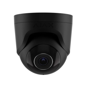 Camera supraveghere IP AJAX TurretCam 8MP 4mm Black, IR 50m, True WDR, microfon digital G722, slot microSD 256GB, AI detectie miscare, alarma si scenarii, carcasa metalica IP65, alimentare 12VDC/PoE