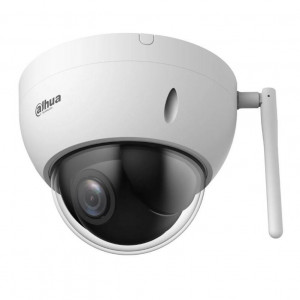 Camera supraveghere IP Dahua PTZ 4MP DH-SD22404DB-GNY-W2.8 zoom optic 4x, tehnologie Starlight, Wi-Fi, protectie perimetrala, SMD 3.0, compresie H.265+, protectie IP66 si IK10, detectie faciala, slot card MicroSD
