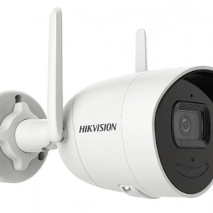 Camera supraveghere IP Hikvision Bullet 2MP DS-2CV2026G0-IDW2D(2.8mm), Wi-Fi distanta 120m, audio bidirectional (microfon si difuzor), IR 30m, WDR 120dB, slot card 256GB, protectie IP66, compresie H.265, analiza video VCA - Img 2