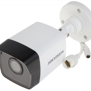 Camera supraveghere IP HikVision Bullet 4MP DS-2CD1043G2-IUF(4mm), tehnologie Motion Detection 2.0, microfon incorporat, slot card SD 256GB, EXIR 2.0 IR 30m, 120dB WDR, H.265+, protectie IP67, detectie om si vehicul