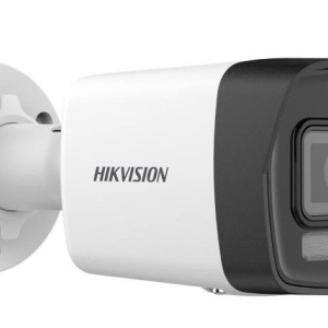 Camera supraveghere IP HikVision Bullet 4MP DS-2CD1043G2-LIU(2.8mm), Smart Hybrid Light, detectie om si vehicul, iluminare duala IR si lumina alba, microfon incorporat, protectie IP67, compresie H.265+, carcasa rezistenta