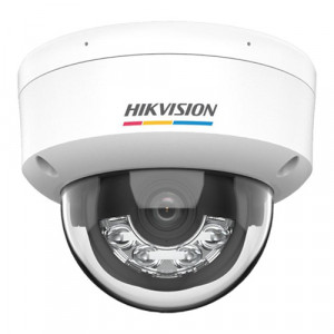Camera supraveghere IP Hikvision Dome 4MP DS-2CD1147G2H-LIU(2.8mm), tehnologie ColorVu si Smart Hybrid Light, analiza video detectie om si vehicul, microfon incorporat, slot card 512GB, H.265+, protectie IP67 si IK08