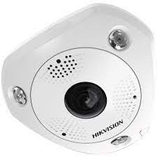 Camera supraveghere IP HikVision Fisheye 12MP DS-2CD63C5G0E-IVS(1.27mm), vedere panoramica 360 grade, audio bidirectional (mic/difuzor), IR 15m, multiple moduri dewarping, H.265+, protectie IP66 si IK10, slot card
