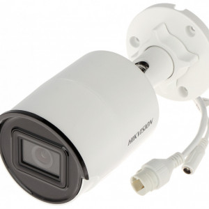 Camera supraveghere IP Mini Bullet 8 MP HikVision DS-2CD2086G2-IU(2.8mm)(C), rezolutie 4K, microfon integrat, AcuSense filtrare alarme false, DarkFighter, infrarosu 40m, WDR 120dB, IP67, compresie H.265+, slot card SD