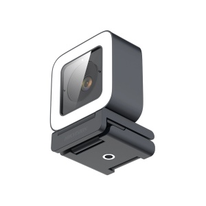 Camera web AI Hikvision 4MP IDS-UL4P/BK, 2K @ 60fps, Auto Framing, focalizare automata SAF, iluminare LED 5 trepte, microfon dual, interfata USB-A/C, trepied inclus, AI Face Beautification - Img 3
