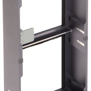 Carcasa interfon montaj aparent HikVision DS-KD-ACW2/S, rama modulara pentru 2 module, material otel inoxidabil rezistent, include 2 panouri frontale, capac buton si accesorii montaj, finisaj premium argintiu - Img 6