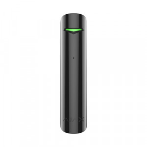Detector wireless spargere geam Ajax GlassProtect Jeweller, raza detectie 9m, unghi 180 grade, algoritm DualTone anti-alarme false, intrare senzor fir (NC), distanta 1000m, baterie CR123A, autonomie 7 ani, negru