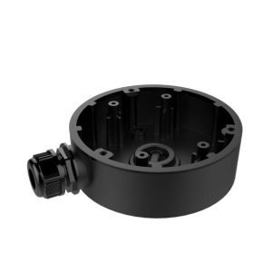 Doza de jonctiune CCTV HikVision DS-1280ZJ-DM46(Black) fabricata din aliaj de aluminiu, culoare neagra, montaj pe perete sau tavan, rezistenta la intemperii, gestionare cabluri camere dome, design robust - Img 3