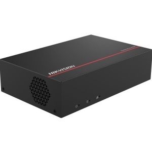 DVR supraveghere analogica Hikvision 8‑canale iDS‑E08HQHI‑XB, AcuSense, H.265 cu eSSD M‑SATA, deep learning pentru detectie persoane/vehicule si protectie perimetru, bitrate adaptiv, 3K/5 MP Lite@12 fps, consum redus, audio coaxial
