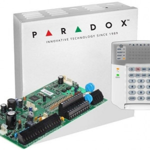 Kit alarmă Paradox SP7000(CT) + tastatură K32+ LED, cutie metalică AWO000EI cu transformator, 5-32 zone
