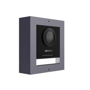 Kit videointerfon IP Hikvision DS-KIS602(B), rezolutie 2MP, monitor touch 7 inch Wi-Fi, include Switch PoE 4 porturi, card TF 16GB, post exterior KD8003-IME1(B), montaj aparent, control Hik-Connect, sursa inclusa - Img 2