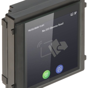 Modul Interfon HikVision DS-KD-TDM, Ecran tactil 4 inch, Cititor de carduri M1, Tastatura virtuala, Lista contacte 2000 intrari, Protectie antivandal IK08, Protectie IP65, Design modular, Afisaj informatii apel - Img 2