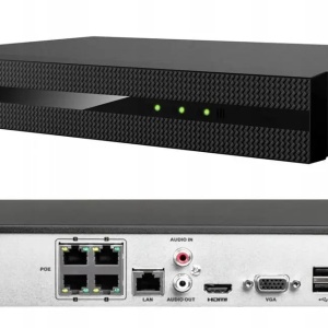 NVR HikVision HiWatch 4 canale HWN-4104MH-4P(D), rezolutie 4K/8MP, 4 porturi PoE, compresie H.265+, latime banda 40Mbps, 1 slot HDD, iesire video HDMI/VGA, Plug & Play, acces de la distanta prin aplicatie - Img 2