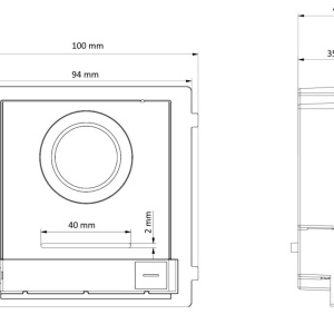 Panou HikVision videointerfon modular de exterior 1 xbuton apelare, camera video wide angle 180° Fish eye 2MP DS-KD8003-IME1/EU - Img 5
